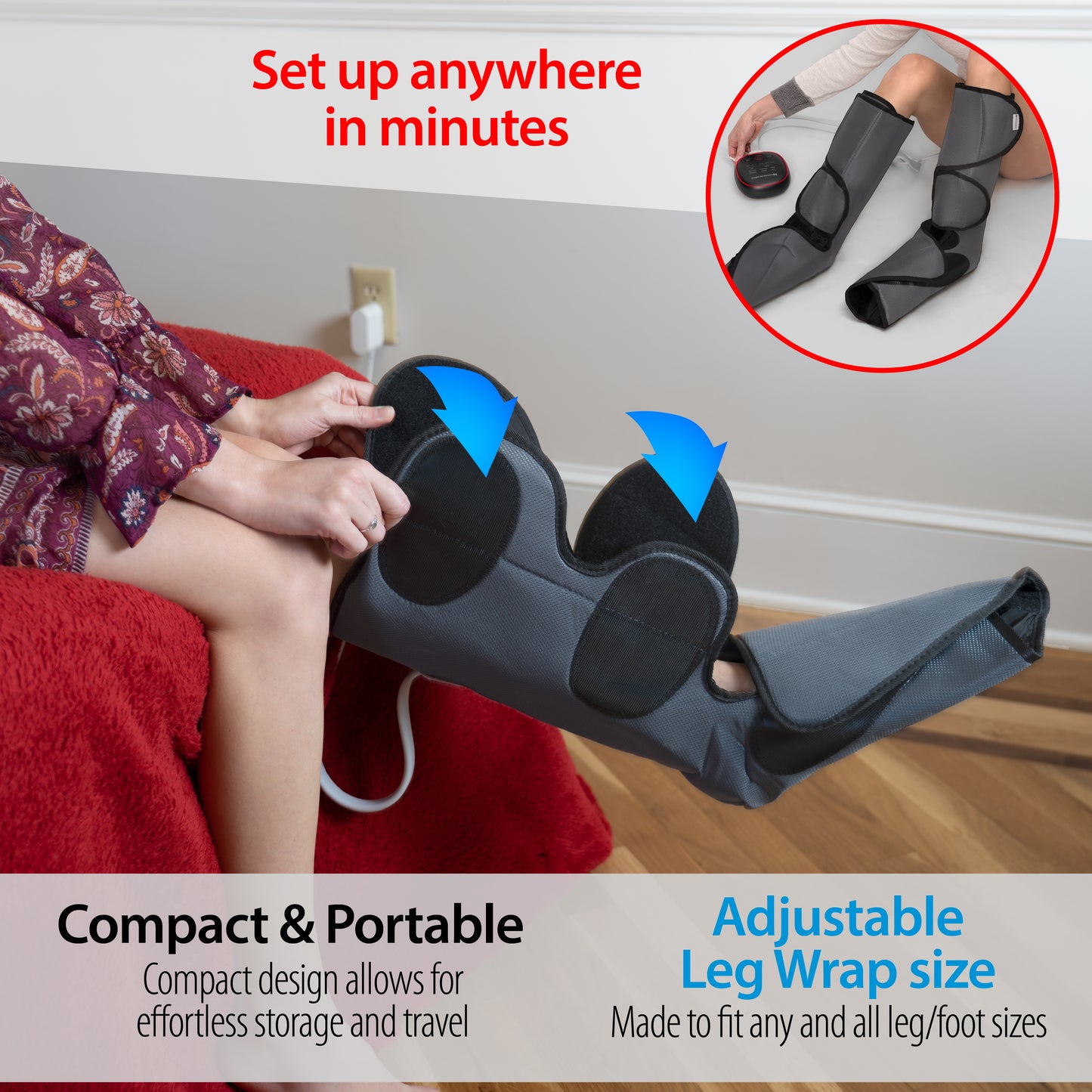 Massage Medik Fusion Compression Foot & Leg Wrap Massager