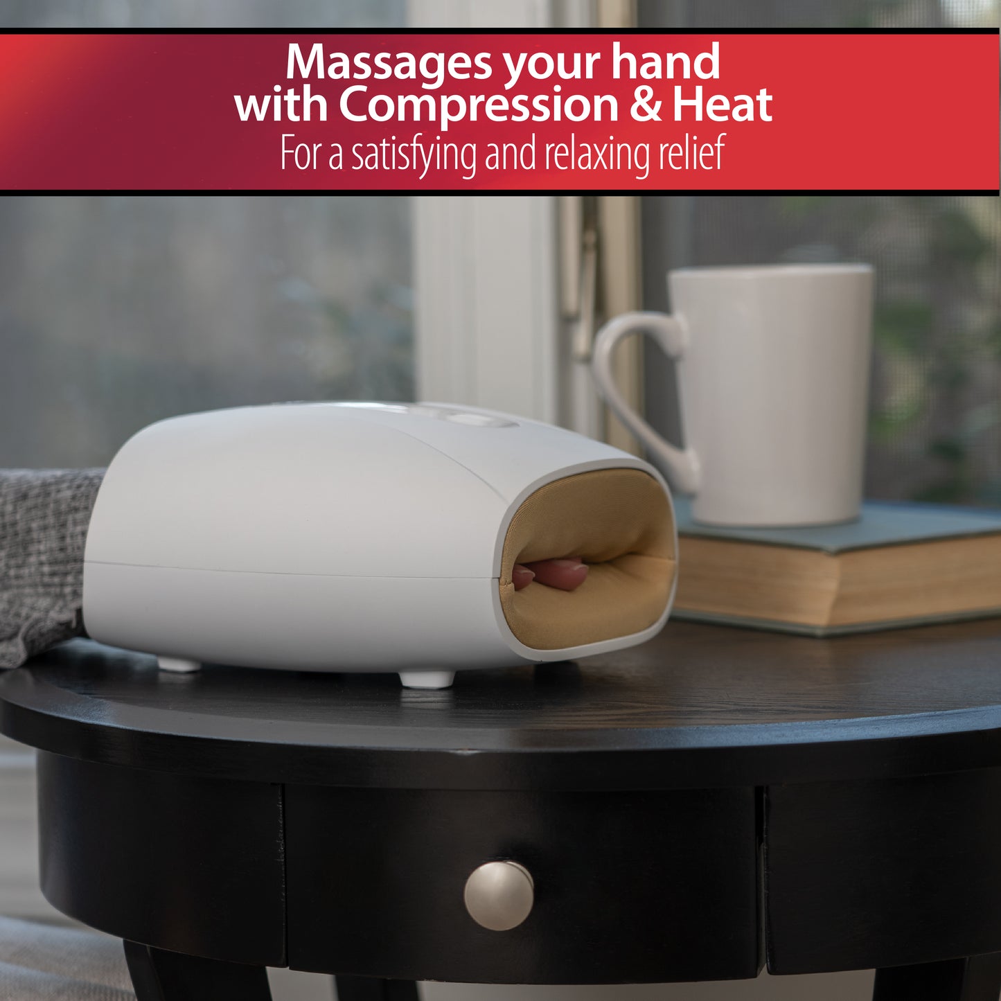 Massage Medik Cordless Acupressure Compression Therapy Hand Massager - With Heat